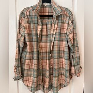 Plaid Button-Up Shirt